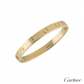 Cartier 18k Yellow Gold Love Bangle Size 16 B6035516